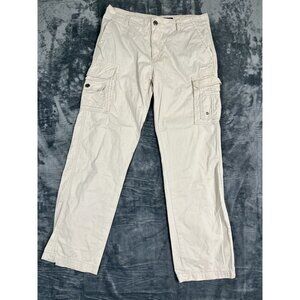 Iron Co. Mens Beige Cargo Pants Size 34x32 Durable 100% Cotton
